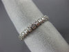 ANTIQUE .72CT ROUND OLD MINE DIAMOND 18KT WHITE GOLD SQUARE ETERNITY RING #11514