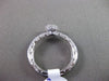 ESTATE .97CT DIAMOND & AAA SAPPHIRE 18KT WHITE GOLD 3D SOLITAIRE ENGAGEMENT RING