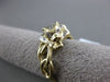 ESTATE .08CT ROUND DIAMOND 14KT YELLOW GOLD 3D MATTE HAPPY PANTHER ETOILE RING