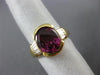 ESTATE WIDE 2.86CT DIAMOND & AAA AMETHYST 18K YELLOW GOLD ENGAGEMENT RING #21699