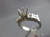 ESTATE .37CT DIAMOND 14KT WHITE GOLD ROUND & BAGUETTE SEMI MOUNT ENGAGEMENT RING