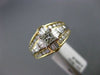 ESTATE LARGE 1.50CT MULTI SHAPE DIAMOND 14KT WHITE & YELLOW GOLD ENGAGEMENT RING