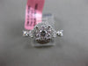 ESTATE .58CT ROUND DIAMOND 18KT WHITE GOLD DOUBLE HALO ENGAGEMENT PROMISE RING