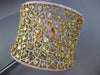 MASSIVE 27.48CT PINK & INTENSE YELLOW DIAMOND 18K ROSE GOLD FILIGREE WEB BANGLE