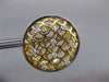 ESTATE LARGE .31CT DIAMOND 18KT TWO TONE GOLD 3D OPEN FILIGREE CIRCULAR EARRINGS