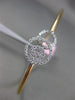 ESTATE .65CT DIAMOND 14KT TWO TONE GOLD CIRCLE OF LIFE FLEXIBLE BANGLE BRACELET