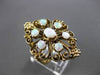 ANTIQUE EXTRA LARGE 1.40CT AAA OPAL 14KT YELLOW GOLD FILIGREE FUN RING #22962