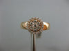 ESTATE .35CT DIAMONDS 14KT ROSE GOLD CLUSTER FLOWER HALO FRIENDSHIP PROMISE RING