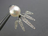 ESTATE .33CT DIAMOND & AAA SOUTH SEA PEARL 14KT WHITE GOLD SPIKE JACKET EARRINGS