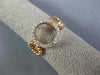 ESTATE .25CT DIAMOND 14KT ROSE GOLD ROUND BEADED CIRCLE OF LIFE CLASSIC FUN RING