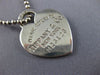 ESTATE LONG SILVER PLEASE RETURN TO TIFFANY & CO NEW YORK HEART PENDANT #2386