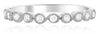 ESTATE .22CT DIAMOND 14K WHITE GOLD FILIGREE SEMI ETERNITY ANNIVERSARY RING BAND