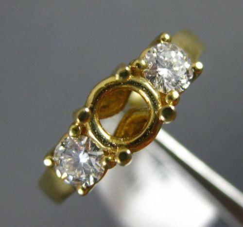 ESTATE .50CT DIAMOND 14KT YELLOW GOLD LUCIDIA SEMI MOUNT ENGAGEMENT RING #14966