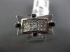 WIDE .65CT PRINCESS DIAMOND 14KT WHITE GOLD 3D INVISIBLE RECTANGULAR MENS RING