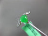 ESTATE .14CT DIAMOND & AAA JADE PLATINUM 3D CLASSIC HEART SHAPE LOVE FUN RING
