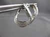 ESTATE LARGE 1.0CT DIAMOND 14KT WHITE GOLD 3D WAVE FLOATING EARRINGS F/G VSSI