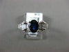 ESTATE 1.75CT DIAMOND & AAA SAPPHIRE 18KT WHITE GOLD ETOILE OVAL ENGAGEMENT RING