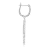 ESTATE 1.22CT DIAMOND 14KT WHITE GOLD 3D TEAR DROP CHANDELIER HANGING EARRINGS