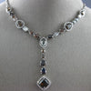 ESTATE LARGE GIA 15.17CT WHITE & CHOCOLATE FANCY DIAMOND 18K WHITE GOLD NECKLACE