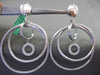 ESTATE EXTRA LARGE .26CT DIAMOND 18KT WHITE GOLD CIRCLE OF LIFE CLIP ON EARRINGS