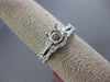 ESTATE .44CT DIAMOND 18K WHITE GOLD SEMI ETERNITY SEMI MOUNT ENGAGEMENT RING SET