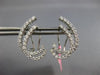 ESTATE LARGE 1.44CT DIAMOND 18KT WHITE GOLD CLASSIC DOUBLE WAVE CLIP ON EARRINGS