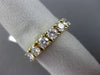 ESTATE 1.15CT DIAMOND 14KT YELLOW GOLD 3D 7 STONE WEDDING ANNIVERSARY RING #221