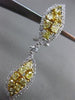 ESTATE 3.50CT WHITE & INTENSE YELLOW DIAMOND 18KT TWO TONE GOLD CLIP ON EARRINGS