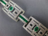 ESTATE EXTRA LARGE 14.61CT DIAMOND & AAA EMERALD 18KT WHITE GOLD TENNIS BRACELET