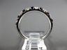 ESTATE .64CT DIAMOND & AAA SAPPHIRE 14KT WHITE GOLD 3D ROUND ANNIVERSARY RING