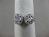 ESTATE .36CT ROUND & BAGUETTE DIAMOND 18K WHITE GOLD CLUSTER OVAL HALO LOVE RING