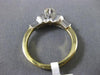 ESTATE 1.0CT ROUND & BAGUETTE DIAMOND 14K TWO TONE GOLD 3D ENGAGEMENT RING #3338