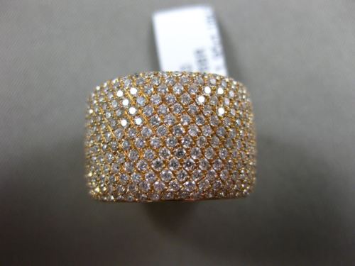 ESTATE LARGE 1.95CT DIAMOND 18KT ROSE GOLD MULTI ROW SEMI ETERNITY WEDDING RING