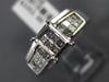 ESTATE .65CT DIAMOND 14KT WHITE GOLD 3D INVISIBLE PRINCESS ENGAGEMENT RING SET