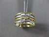 ESTATE WIDE .23CT DIAMOND 14K TWO TONE GOLD MULTI ROW GRADUATING BEZEL LOVE RING