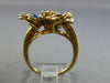 ESTATE LARGE .15CT DIAMOND OPAL & BLUE ENAMEL 14KT YELLOW GOLD 3D BUTTERFLY RING