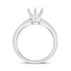 ESTATE .45CT DIAMOND 14KT WHITE GOLD 3D CHANNEL ROUND SEMI MOUNT ENGAGEMENT RING