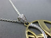 ESTATE LARGE .32CT DIAMOND 18KT WHITE & YELLOW GOLD 3D OVAL CRISS CROSS PENDANT