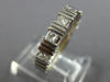 ESTATE .72CT DIAMOND 14KT WHITE GOLD 3D CHANNEL PRINCESS ANNIVERSARY RING #1796