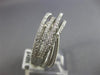 ESTATE WIDE .97CT DIAMOND 14KT WHITE GOLD 3D MULTI ROW CRISS CROSS FLEXIBLE RING