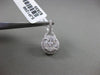 ESTATE .62CT ROUND DIAMOND 18KT WHITE GOLD 3D CLUSTER LOVE LOCK FLOATING PENDANT