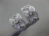 ESTATE WIDE 1.0CT ROUND DIAMOND 18KT WHITE GOLD 3D ETOILE BEZEL CLIP ON EARRINGS