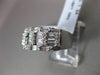 ESTATE WIDE 1.24CT BAGUETTE & ROUND DIAMOND 18KT WHITE GOLD ANNIVERSARY RING