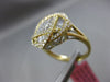 ESTATE 1.02CT MULTI CUT DIAMOND 18KT WHITE & YELLOW GOLD WOVEN CLUSTER FUN RING