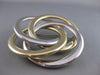 ANTIQUE LARGE 14K WHITE YLW GOLD CLETIC KNOT PIN BROOCH #20843