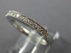 ESTATE .20CT DIAMOND 14KT WHITE GOLD 3D CLASSIC WEDDING ANNIVERSARY RING #19625