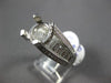 ESTATE EXTRA LARGE 1.56CT DIAMOND 14KT WHITE GOLD 3D  SEMI MOUNT ENGAGEMENT RING