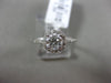 ESTATE .71CT DIAMOND 14KT WHITE GOLD 3D ROUND HALO CLASSIC ENGAGEMENT RING