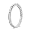 .40CT DIAMOND 14KT WHITE GOLD 3D SEMI ETERNITY ROUND WEDDING ANNIVERSARY RING