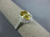 1.41CT DIAMOND & AAA YELLOW TOPAZ 14KT WHITE GOLD 3D OVAL HALO ENGAGEMENT RING
